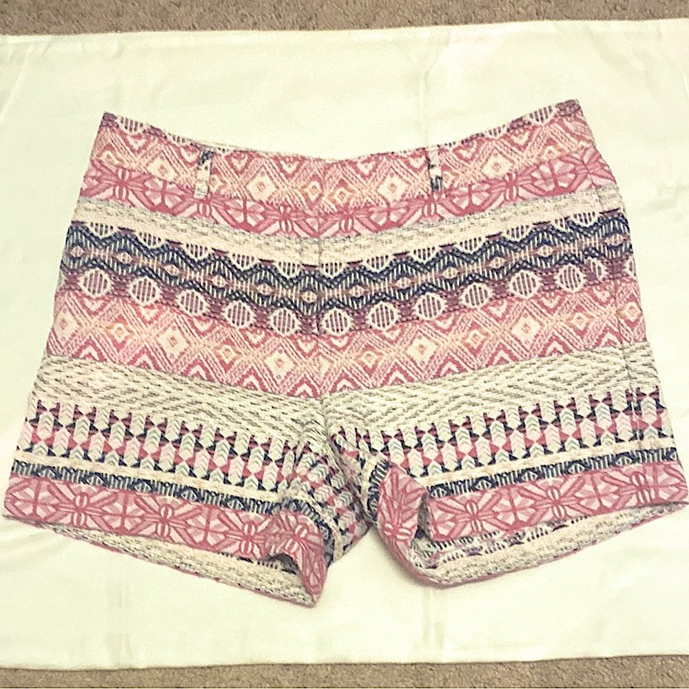 Patterned Pink and Blue Women's Shorts